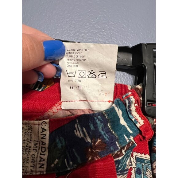 Vintage Woolrich Canadian Pacific Postcard Pattern Pleated Skirt VTG Size 8‎ - Picture 13 of 13